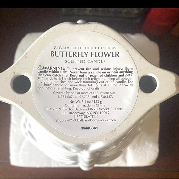 Harry Slatkin for Bath and Body Works Butterfly Flower Candle 2009 Signed - Picture 12 of 13